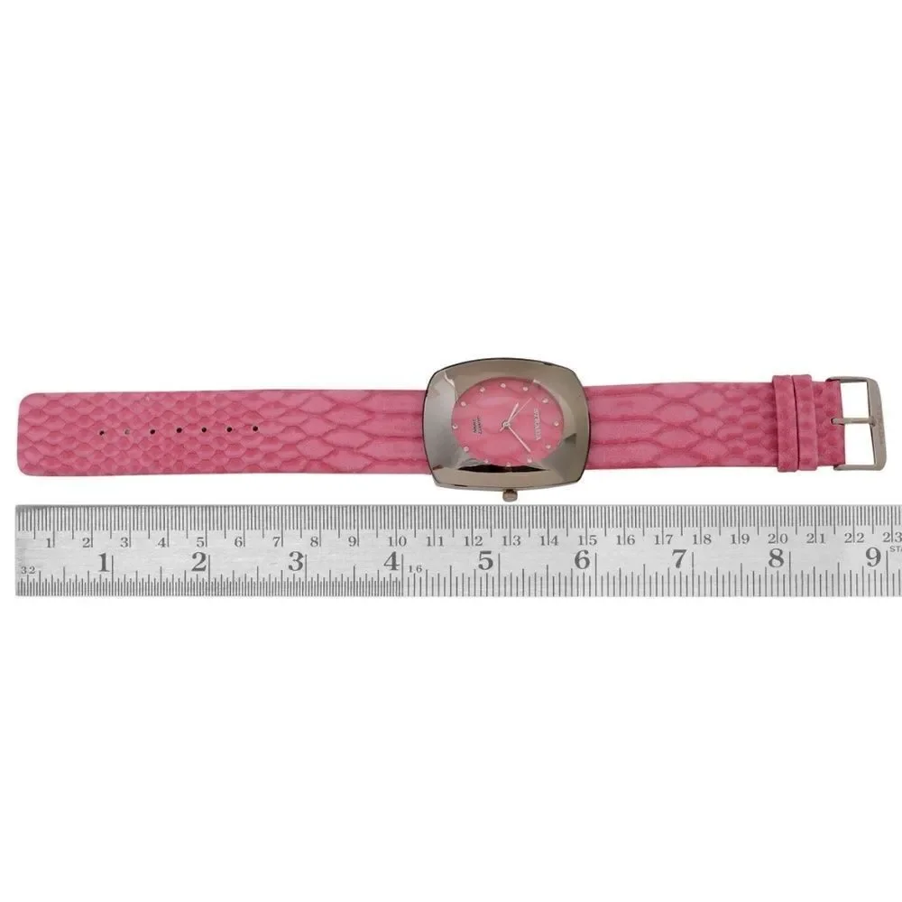 STRADA Watch Austrian Crystal Pink Band